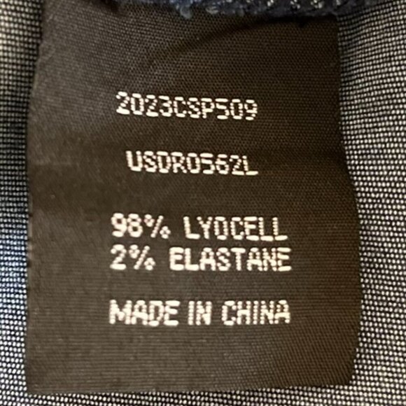 Universal Standard Woman's Blue Chambery Shirt Dress Sz 2xs-6-8 - Picture 11 of 12